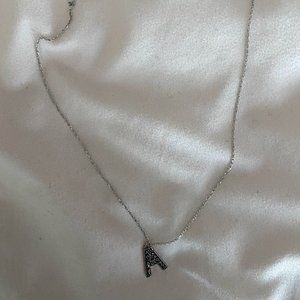 🌟 LAST CALL!!! 🌟 NWOT! Silver Sparkly Letter 'A' Necklace